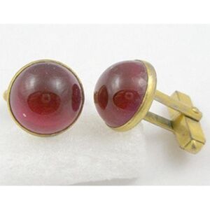 Swank Red Glass Cufflinks
